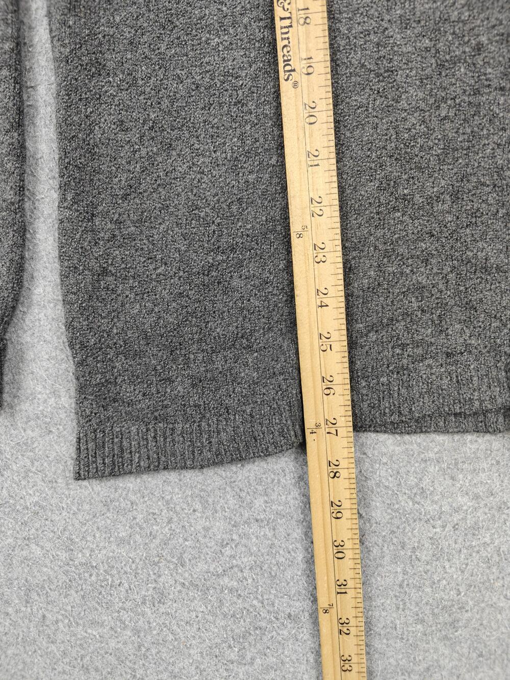 STACCATO Cardigan Womens Large Gray Chunky-Knit Collared Button Pocket - Picture 6 of 8